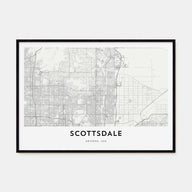 Scottsdale Map Landscape Poster