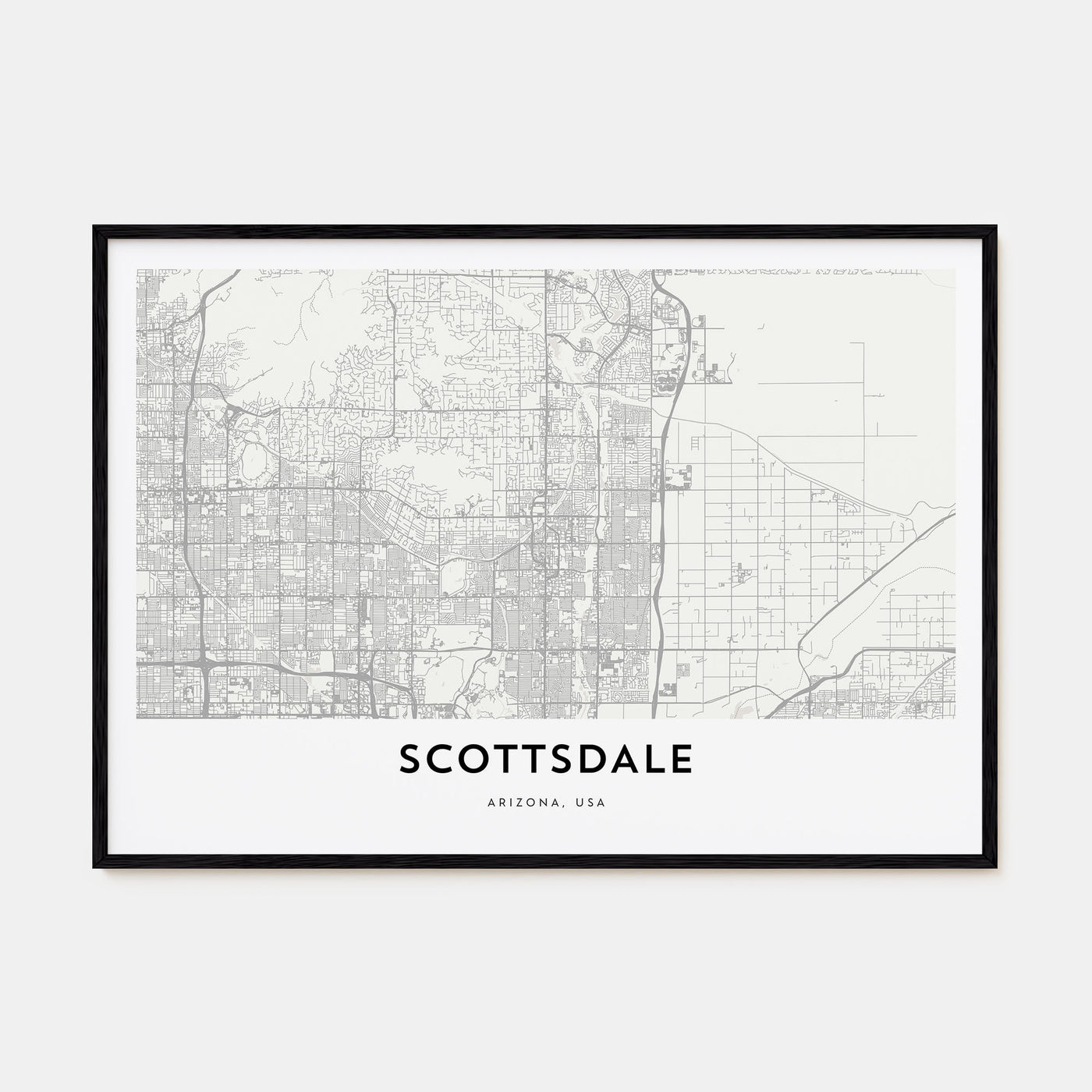Scottsdale Map Landscape Poster