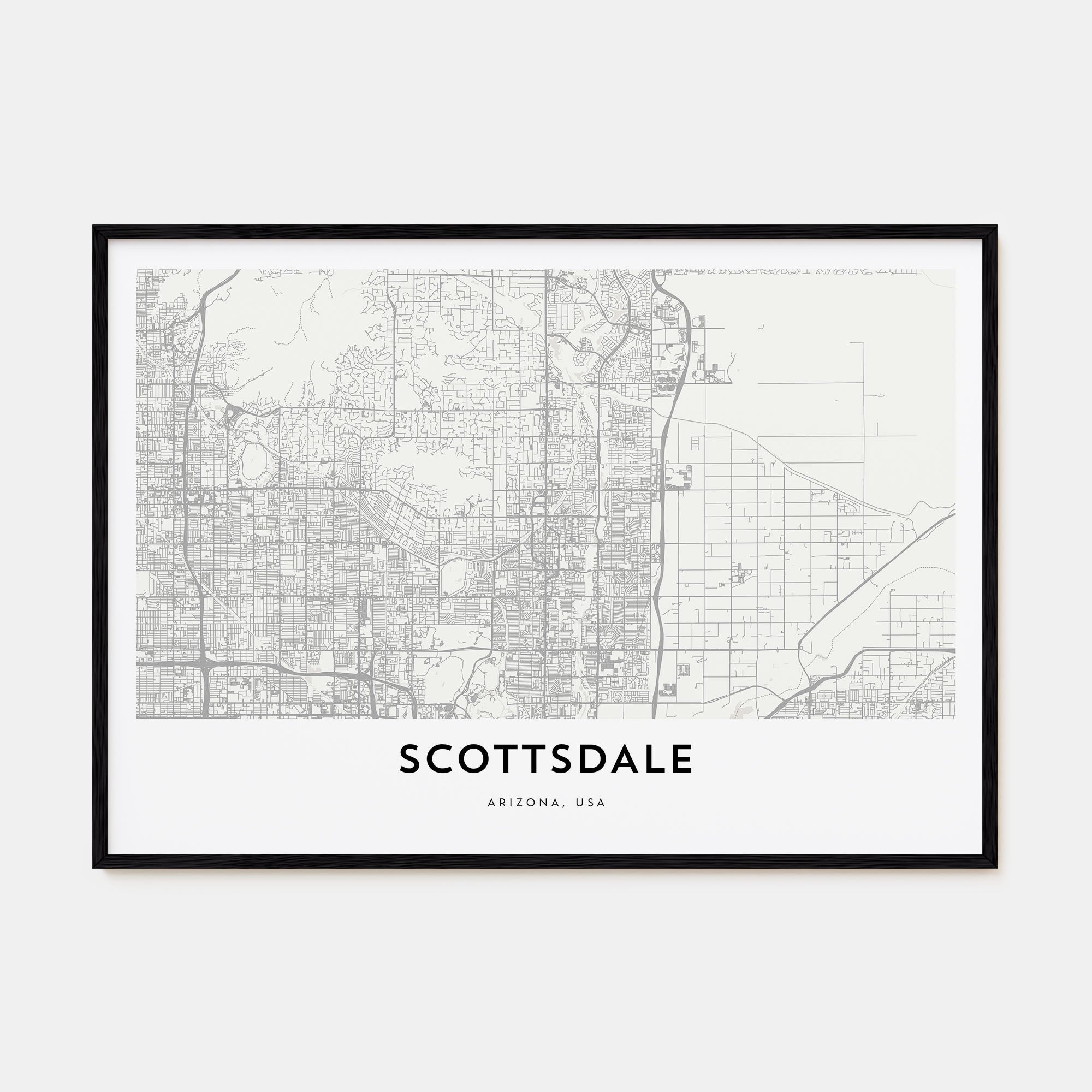 Scottsdale Map Landscape Poster