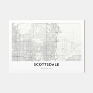 Scottsdale Map Landscape Poster