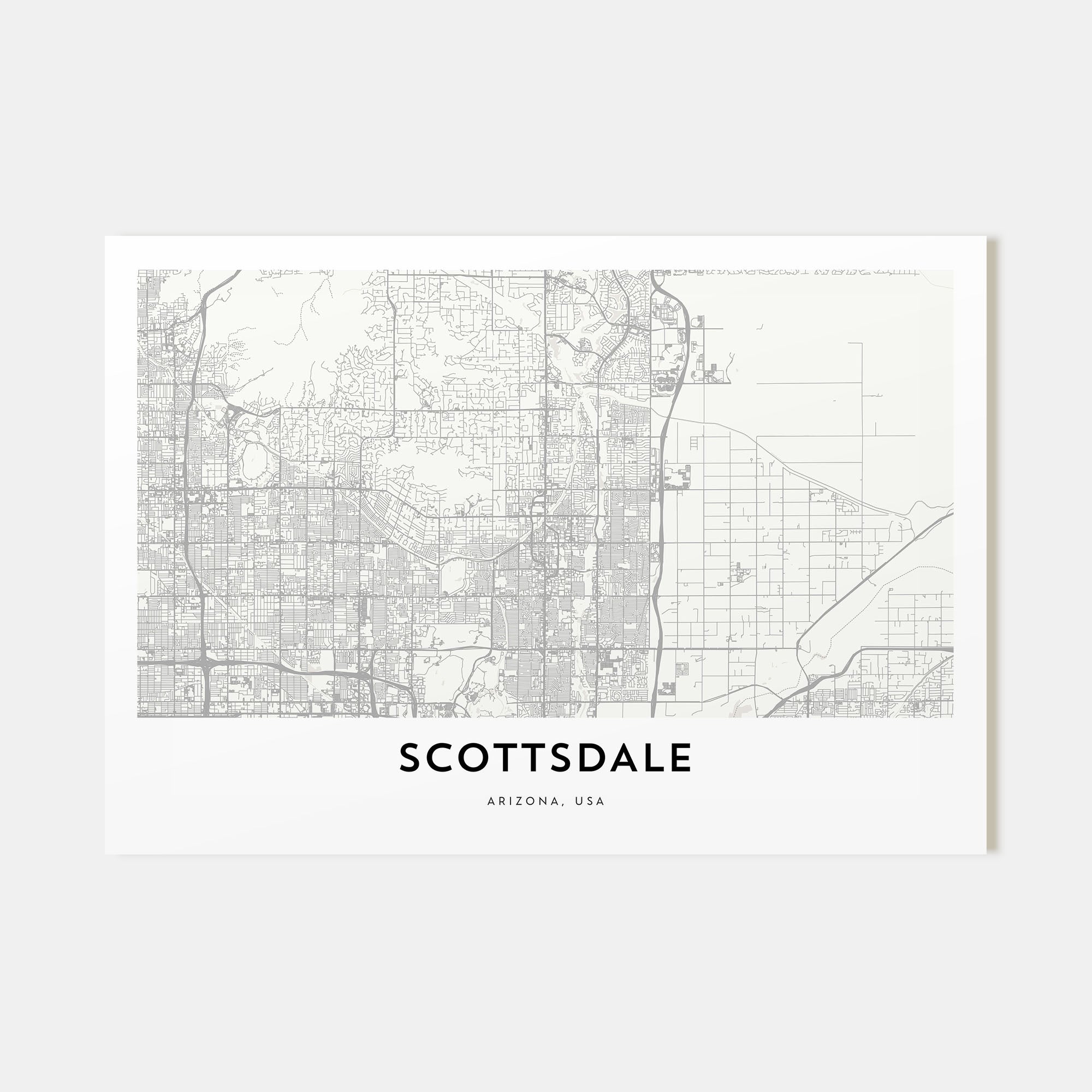 Scottsdale Map Landscape Poster