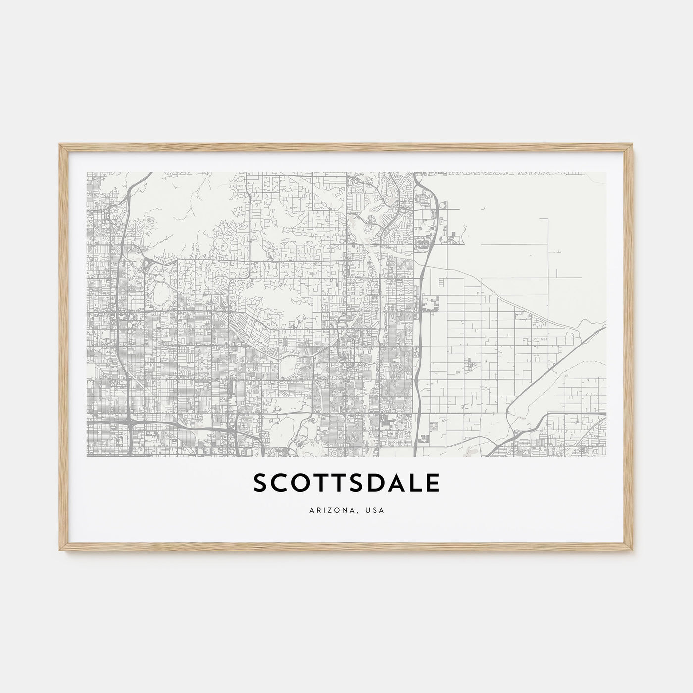 Scottsdale Map Landscape Poster