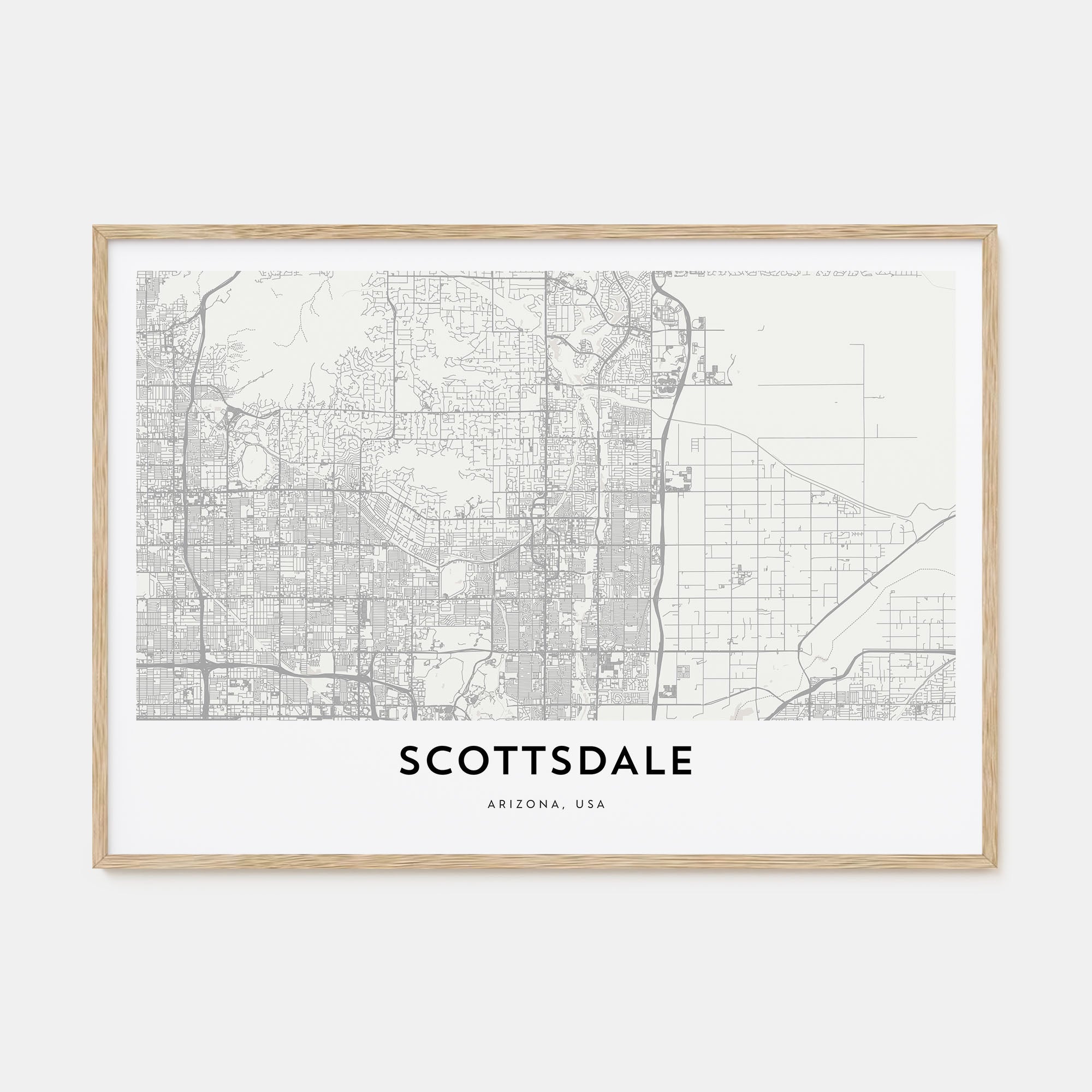 Scottsdale Map Landscape Poster