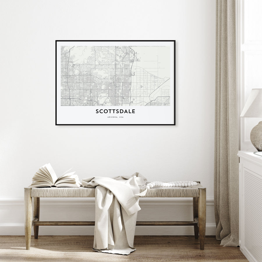 Scottsdale Map Landscape Poster
