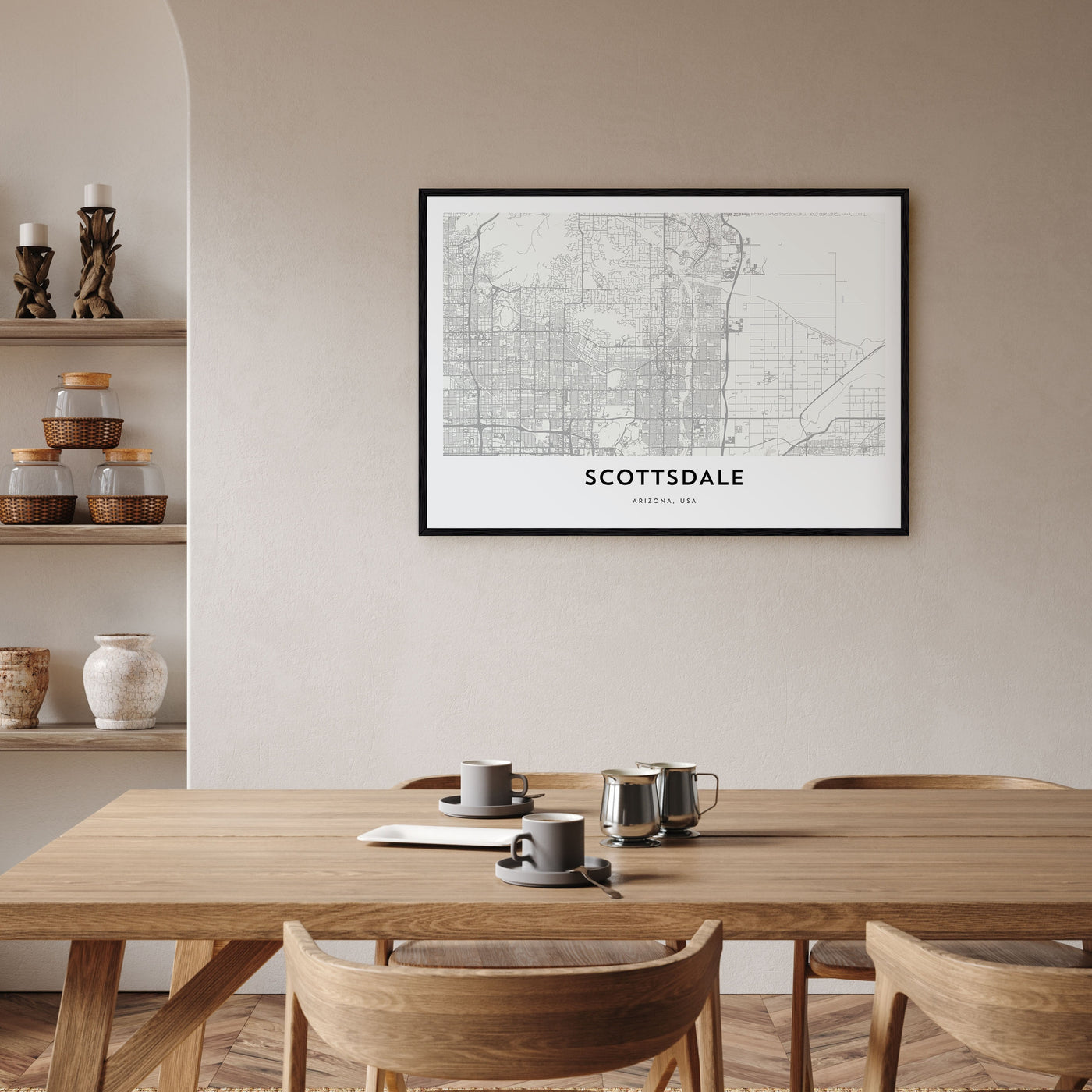 Scottsdale Map Landscape Poster