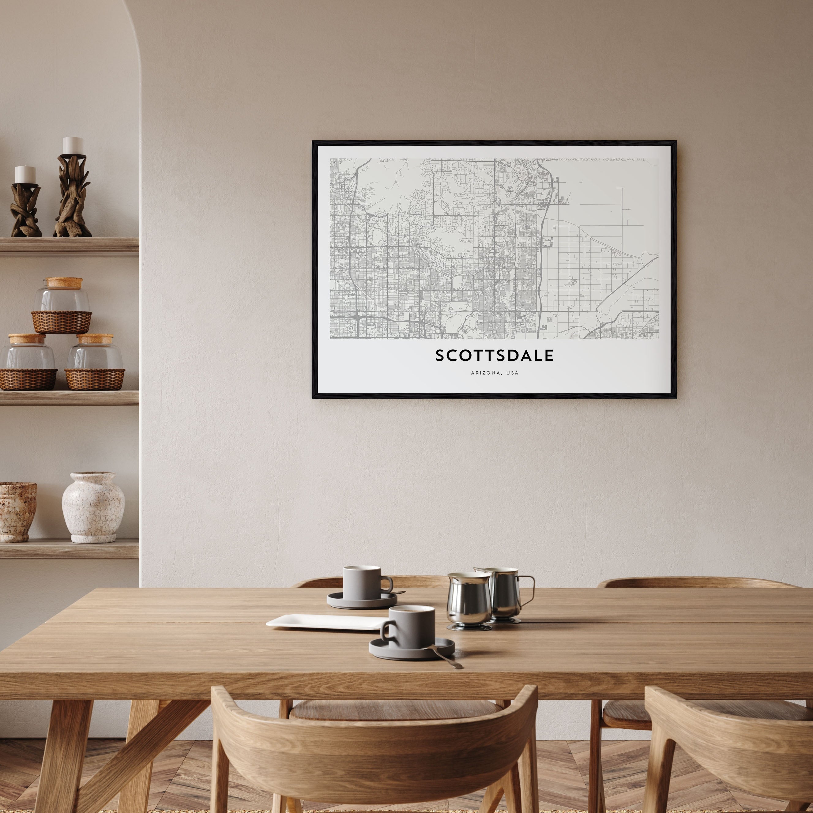 Scottsdale Map Landscape Poster