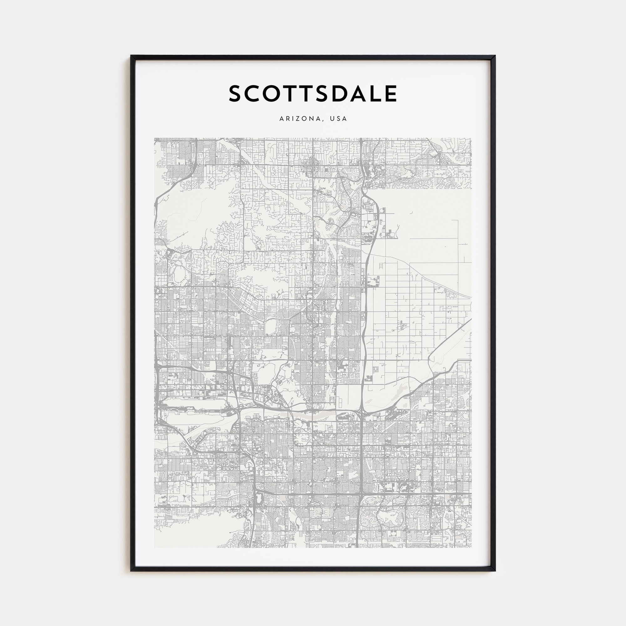 Scottsdale Map Portrait Poster