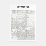 Scottsdale Map Portrait Poster