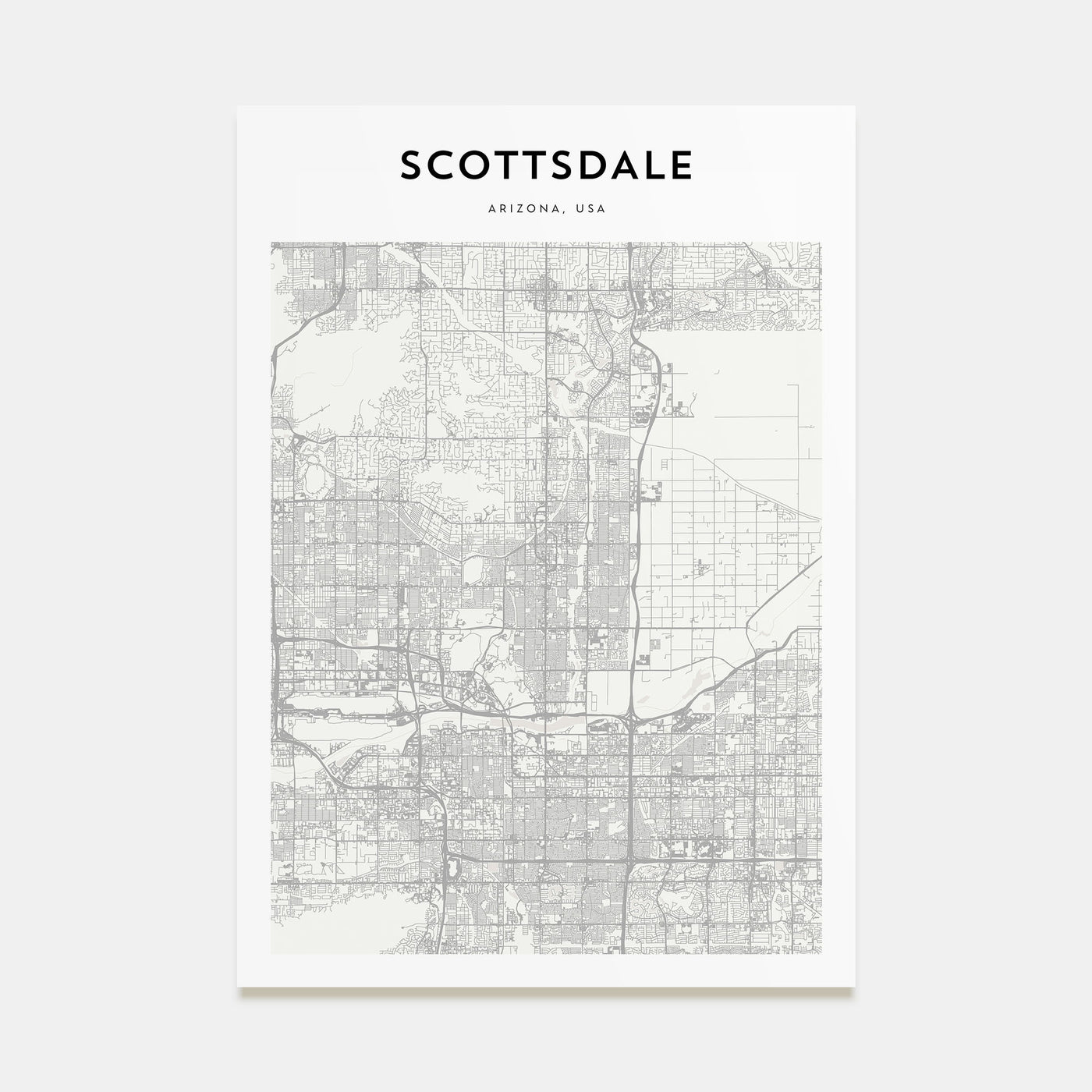Scottsdale Map Portrait Poster