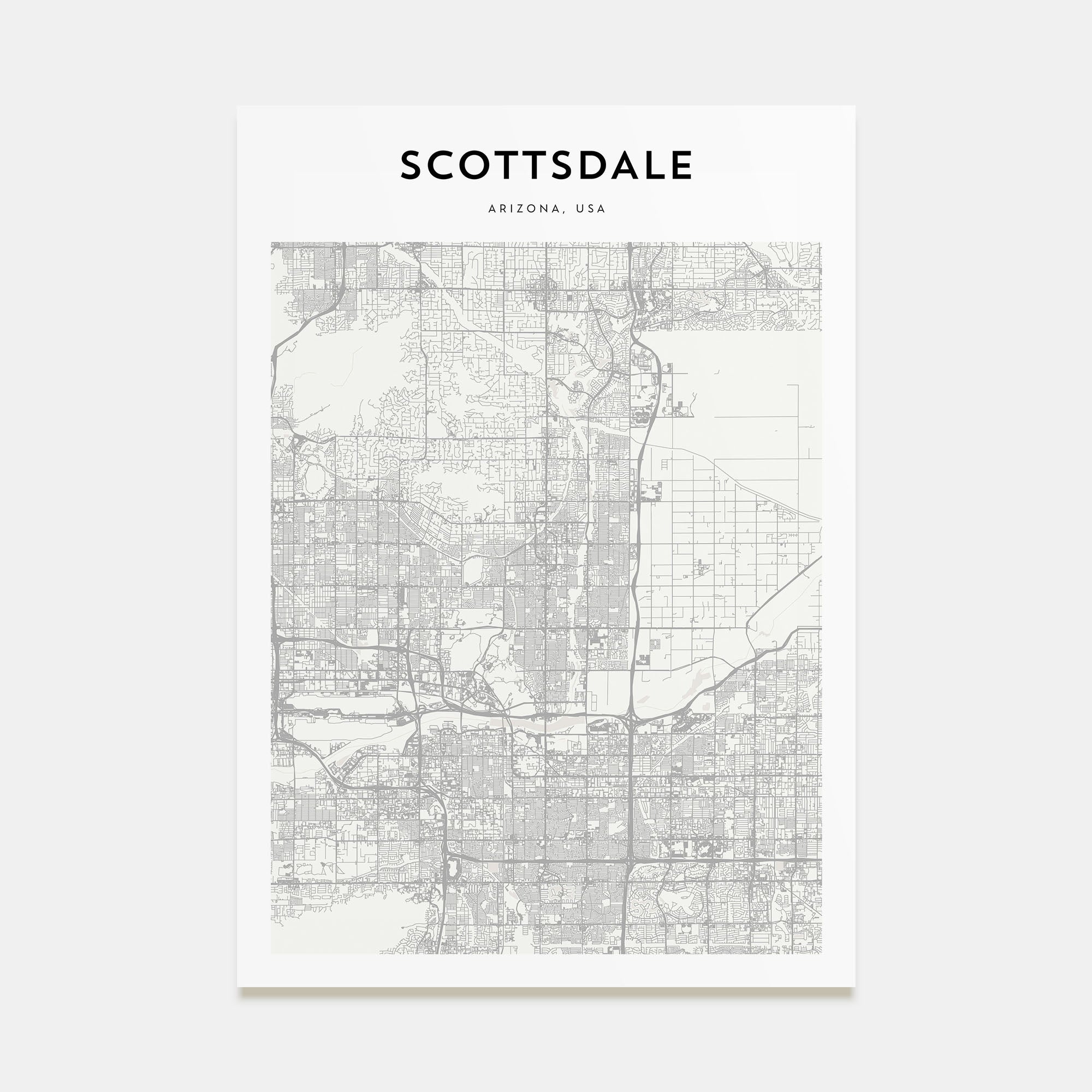 Scottsdale Map Portrait Poster