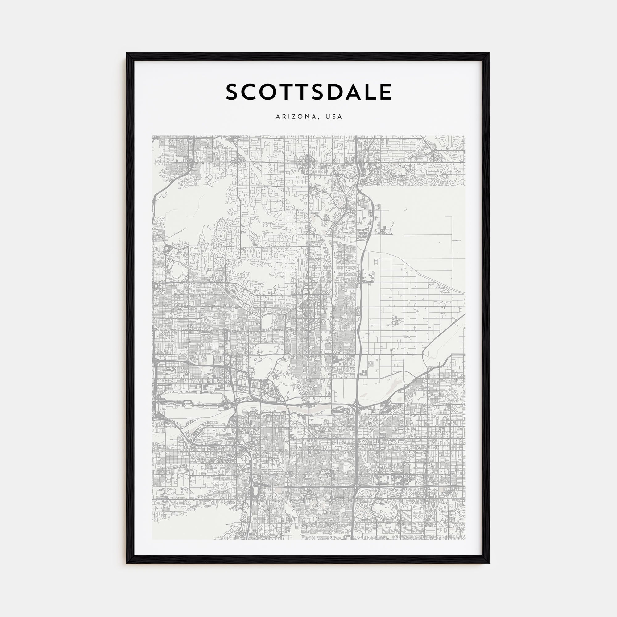 Scottsdale Map Portrait Poster