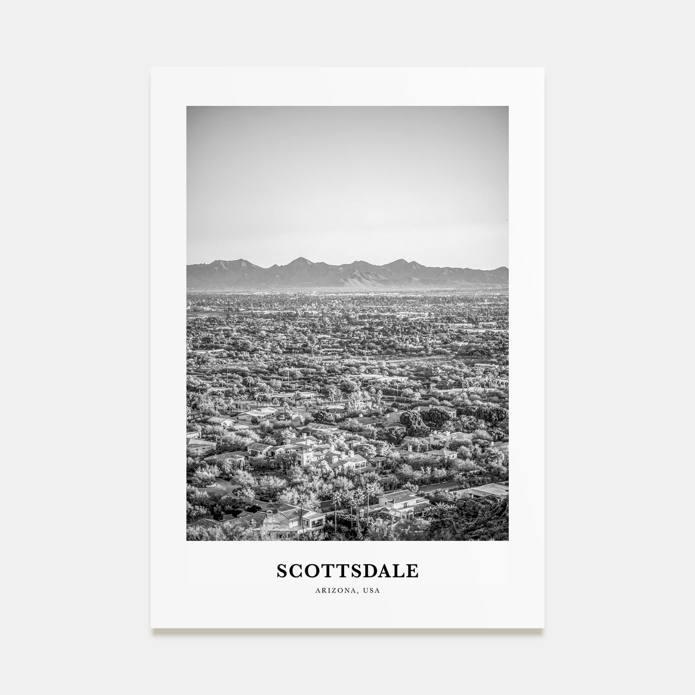 Scottsdale Portrait B&W No 1 Poster