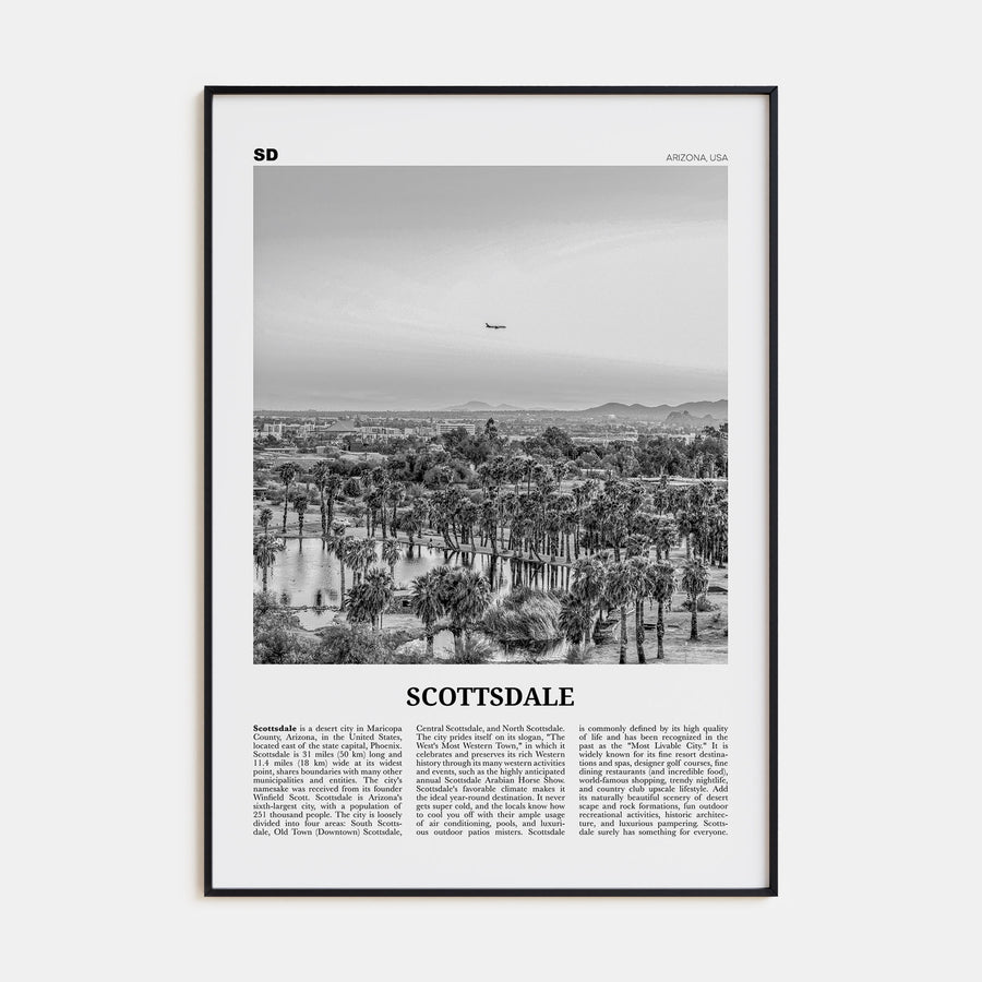 Scottsdale Travel B&W No 1 Poster