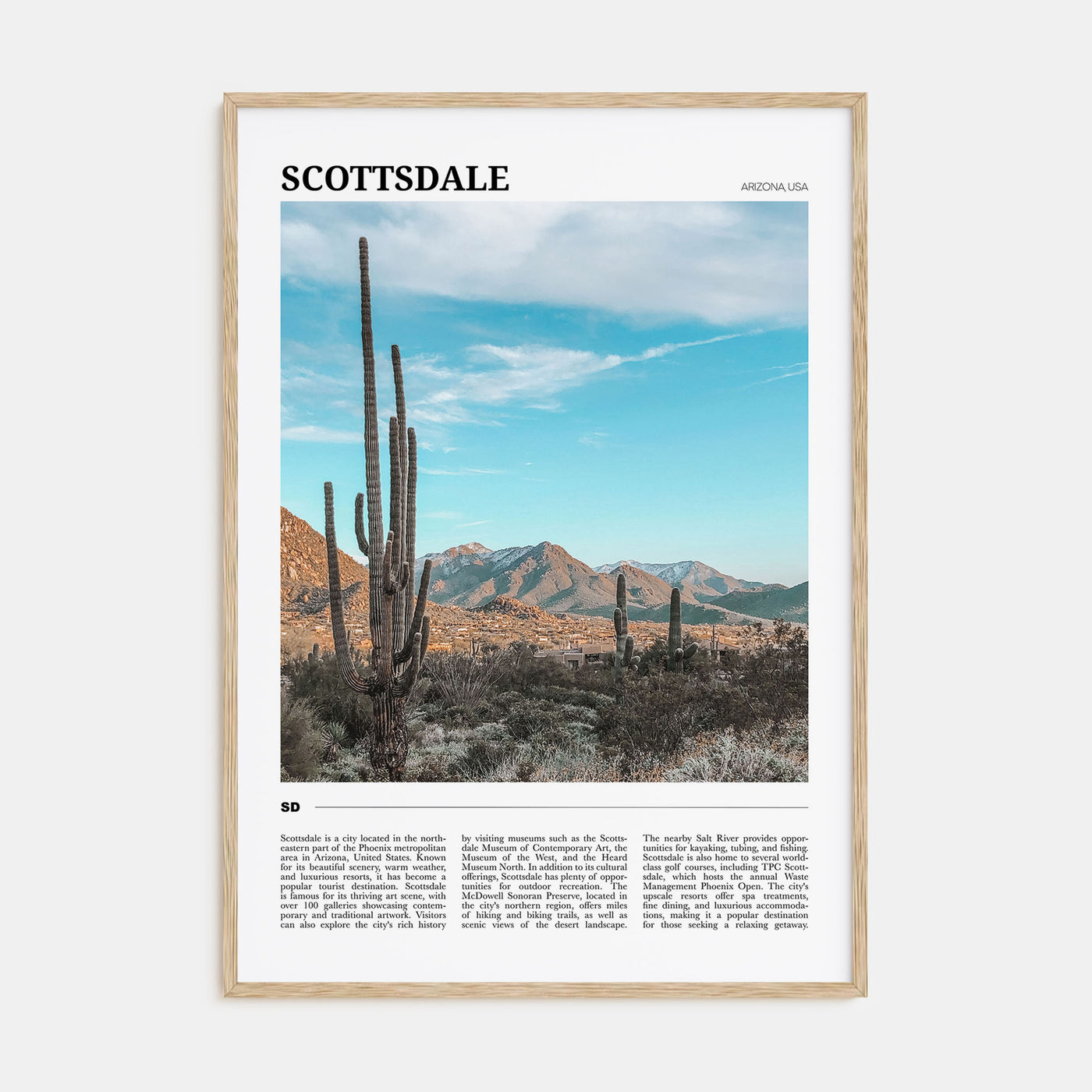 Scottsdale Travel Color Poster