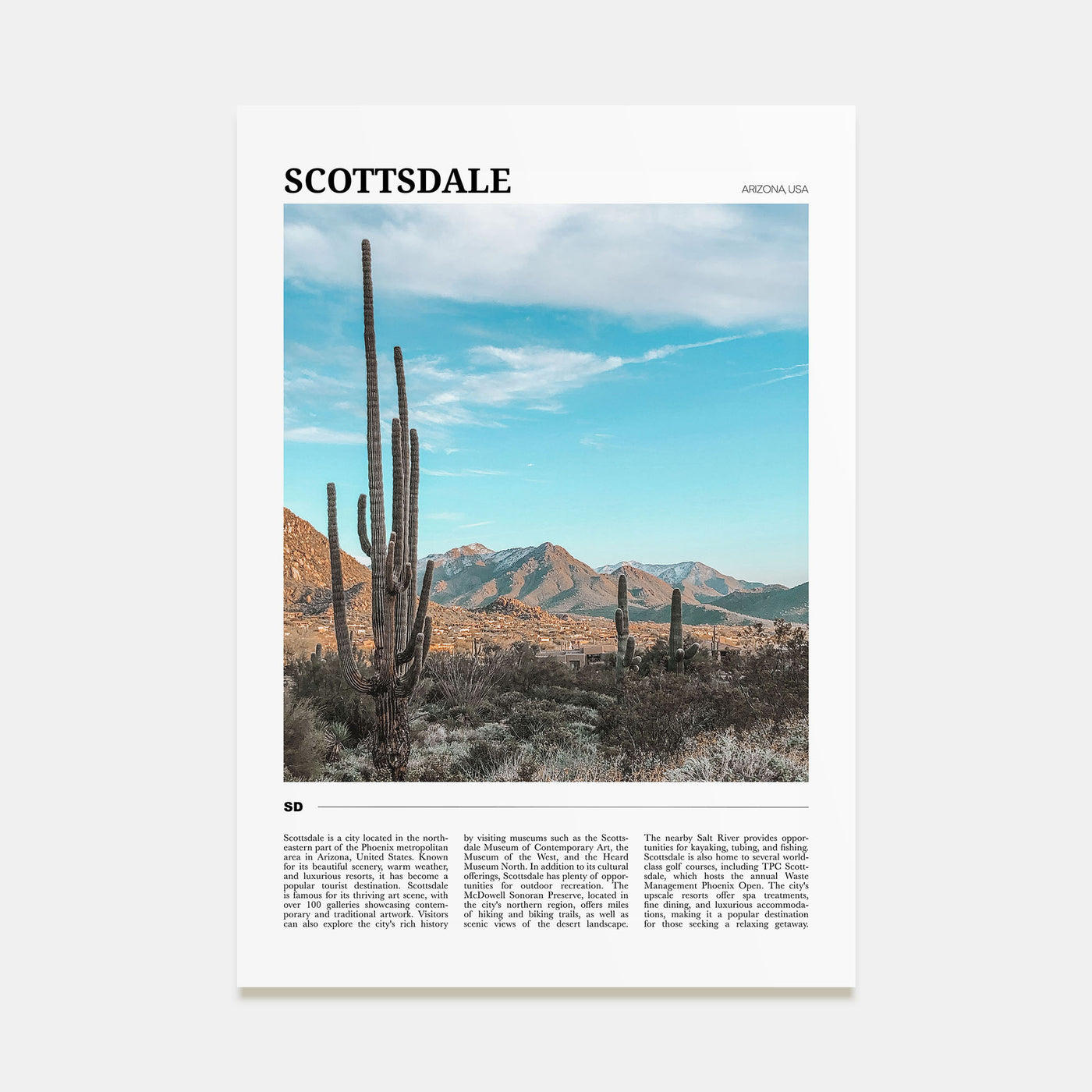 Scottsdale Travel Color Poster