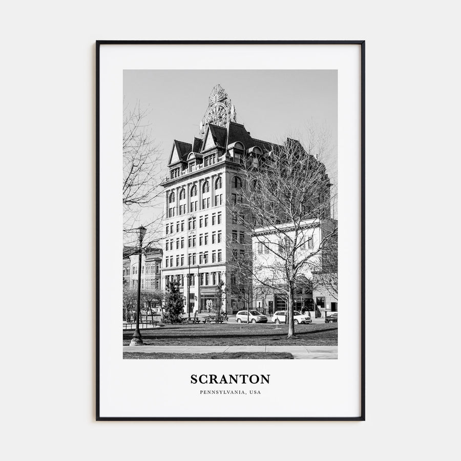 Scranton Portrait B&W No 1 Poster