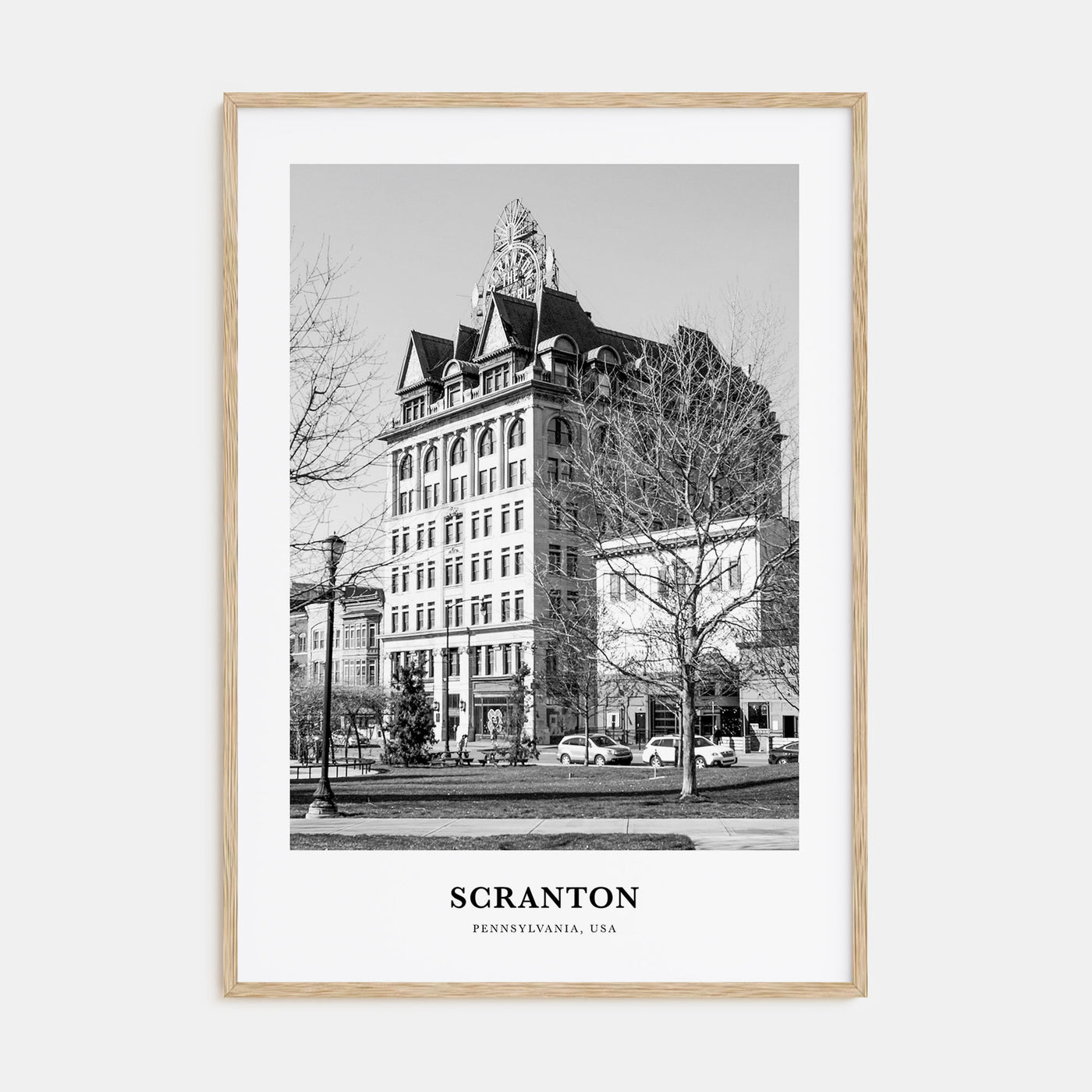 Scranton Portrait B&W No 1 Poster