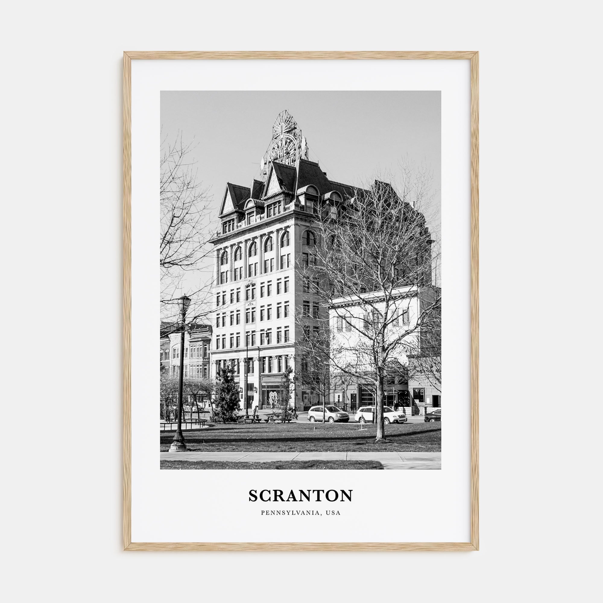Scranton Portrait B&W No 1 Poster