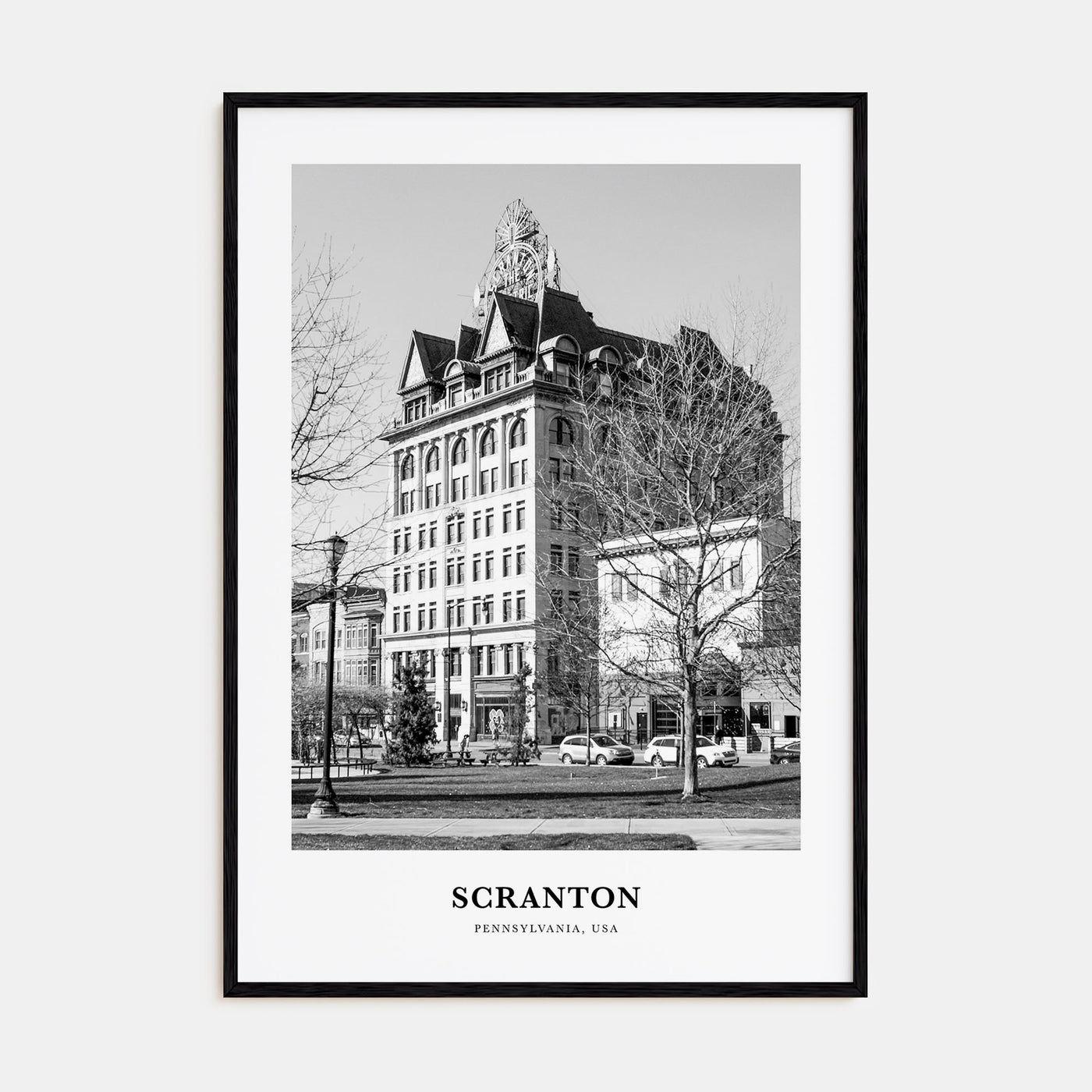 Scranton Portrait B&W No 1 Poster