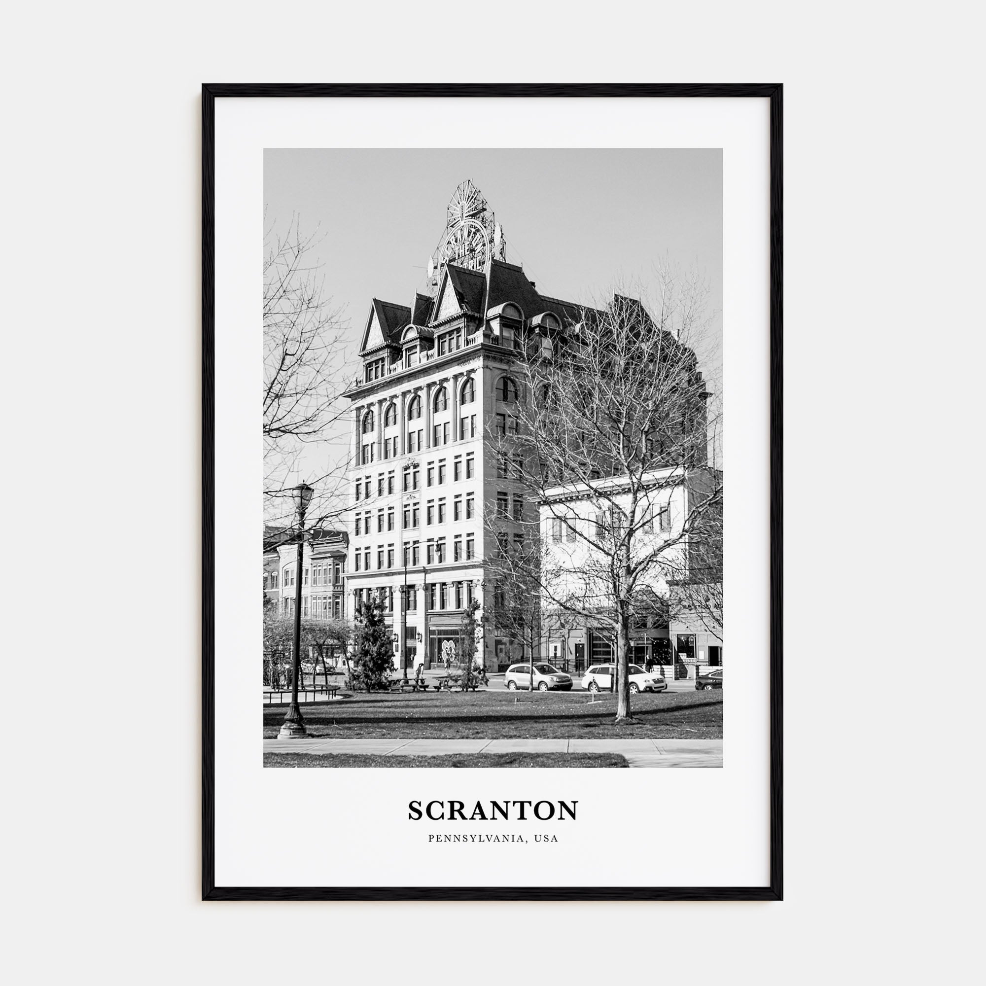 Scranton Portrait B&W No 1 Poster