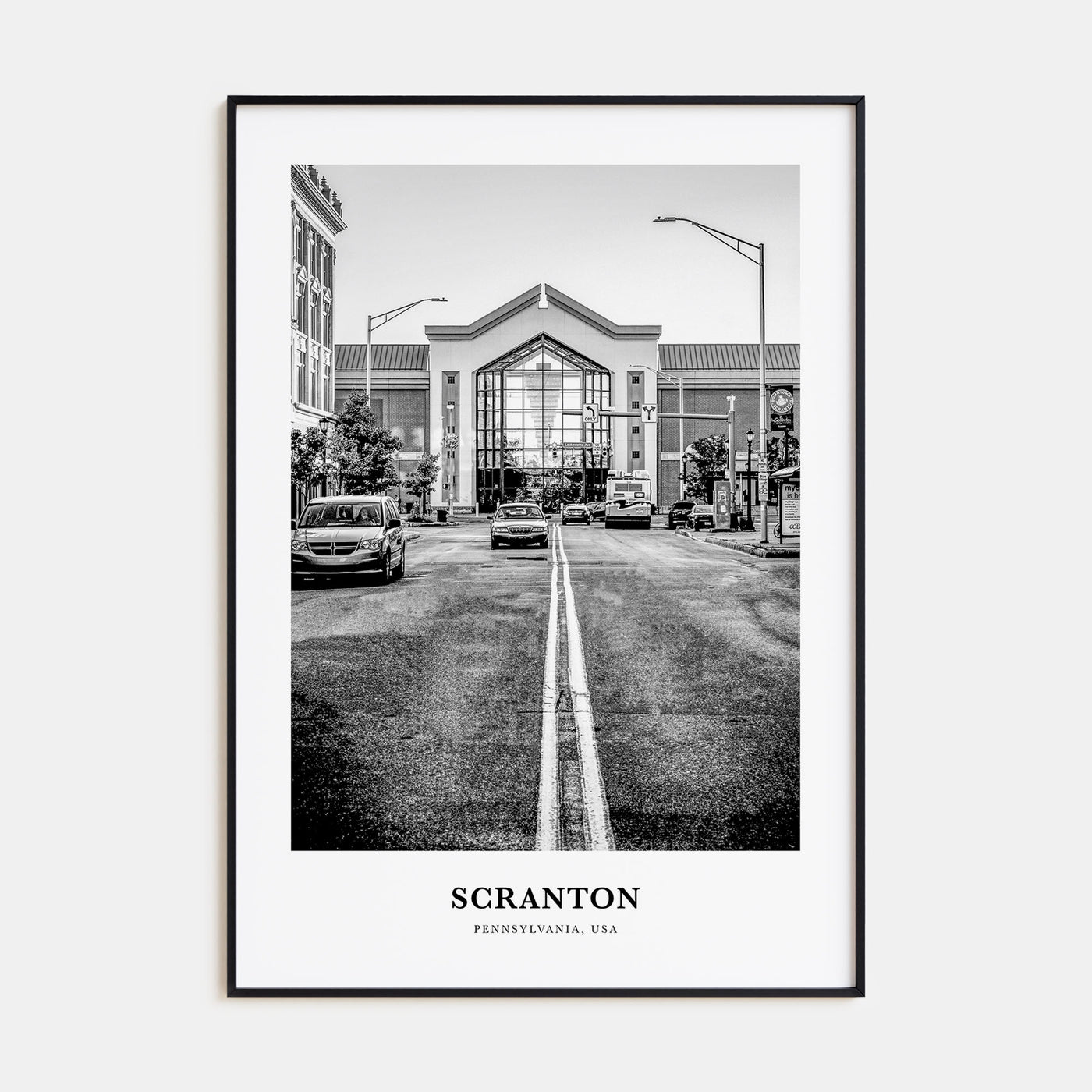 Scranton Portrait B&W No 2 Poster