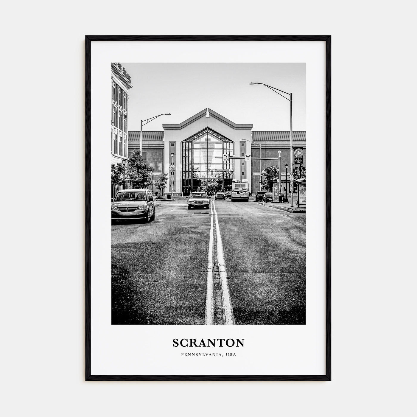 Scranton Portrait B&W No 2 Poster