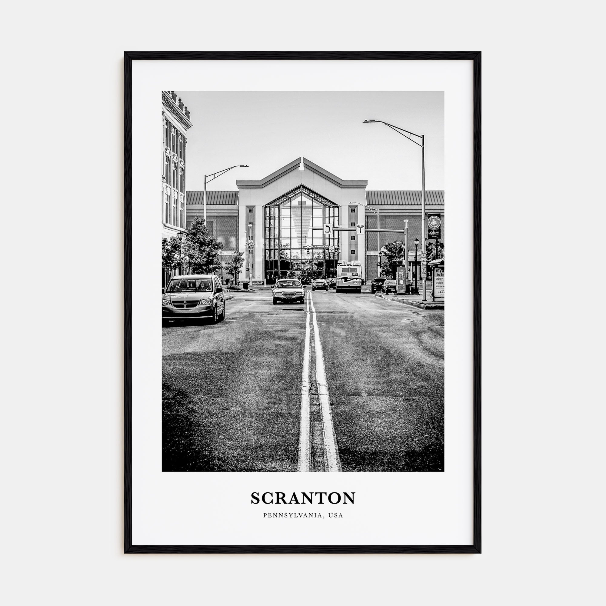 Scranton Portrait B&W No 2 Poster