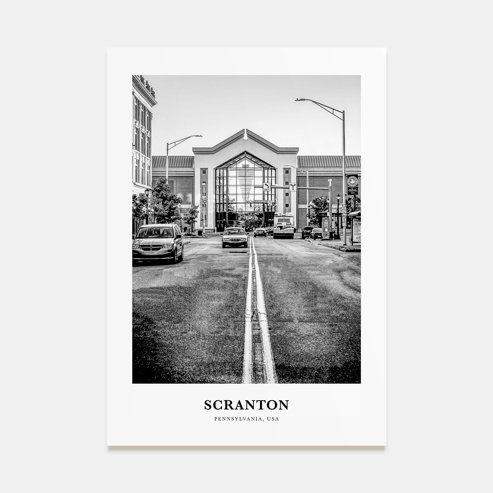 Scranton Portrait B&W No 2 Poster