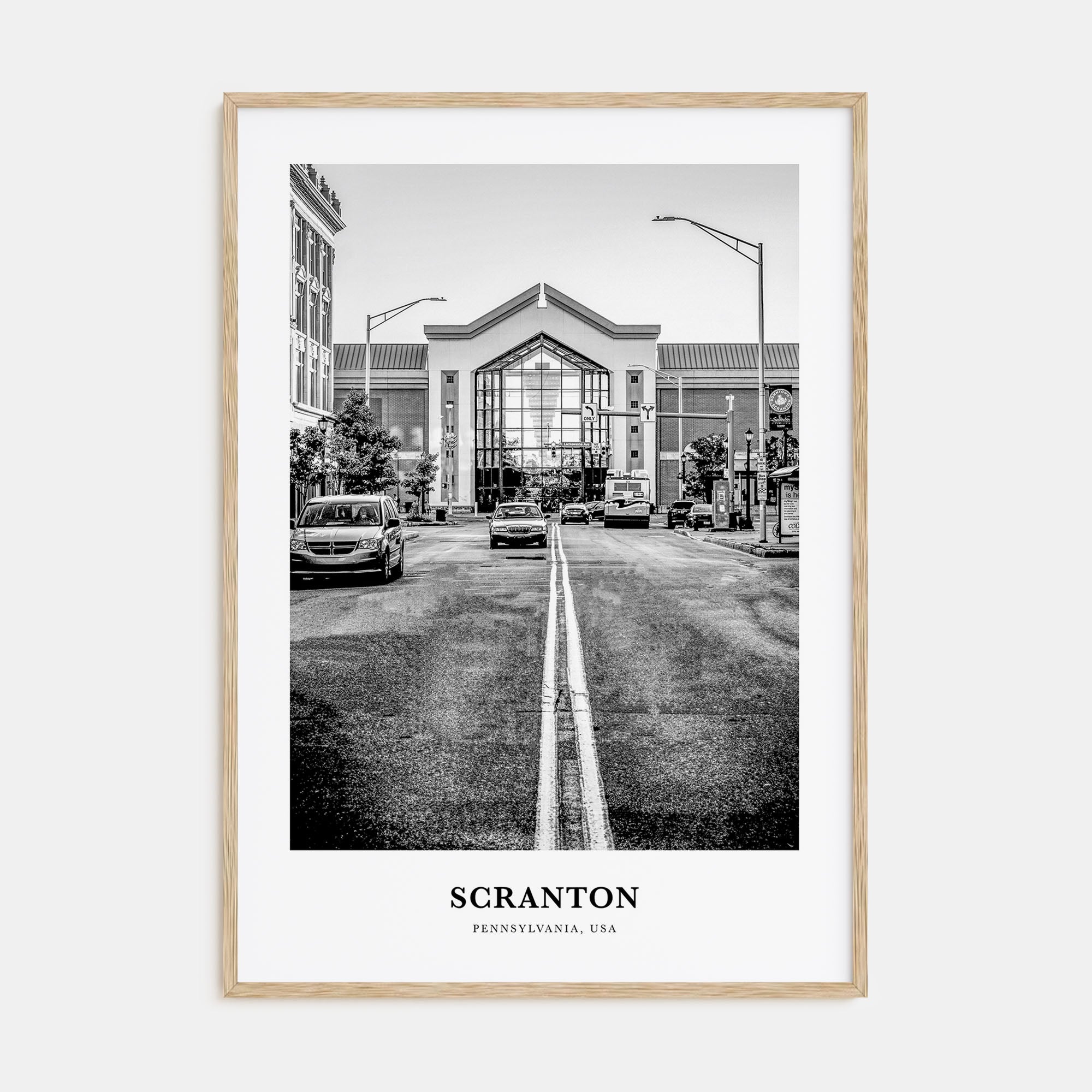 Scranton Portrait B&W No 2 Poster