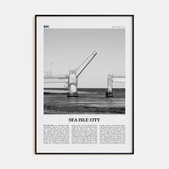Sea Isle City Travel B&W Poster