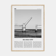 Sea Isle City Travel B&W Poster