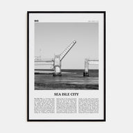 Sea Isle City Travel B&W Poster