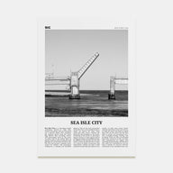 Sea Isle City Travel B&W Poster