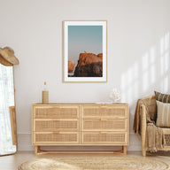 Seagull on a Beach Rock Photo Color Poster