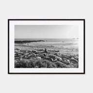Seal Beach Landscape B&W Poster