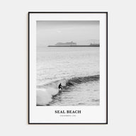 Seal Beach Portrait B&W No 2 Poster