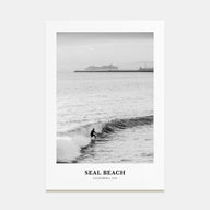 Seal Beach Portrait B&W No 2 Poster