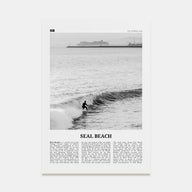 Seal Beach Travel B&W No 2 Poster