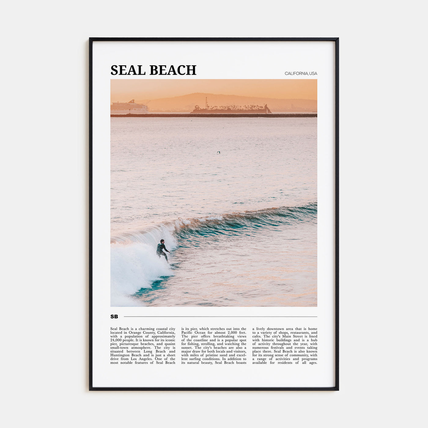 Seal Beach Travel Color No 1 Poster
