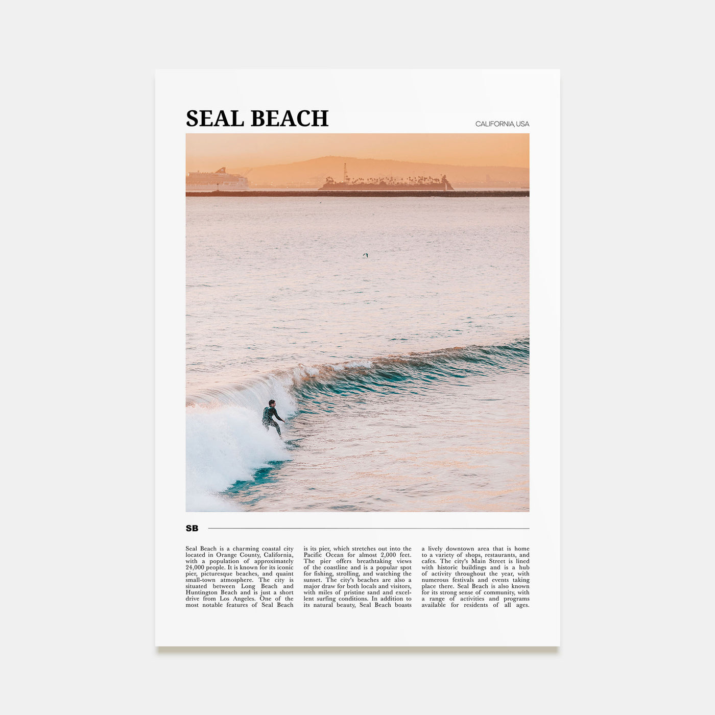 Seal Beach Travel Color No 1 Poster