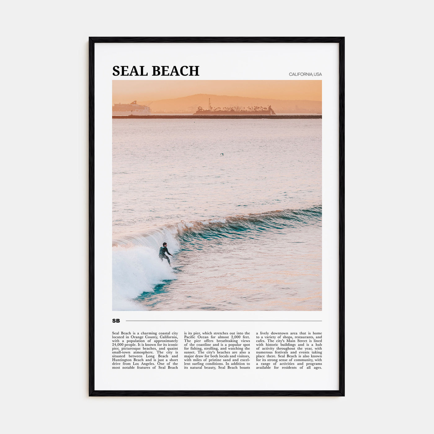 Seal Beach Travel Color No 1 Poster