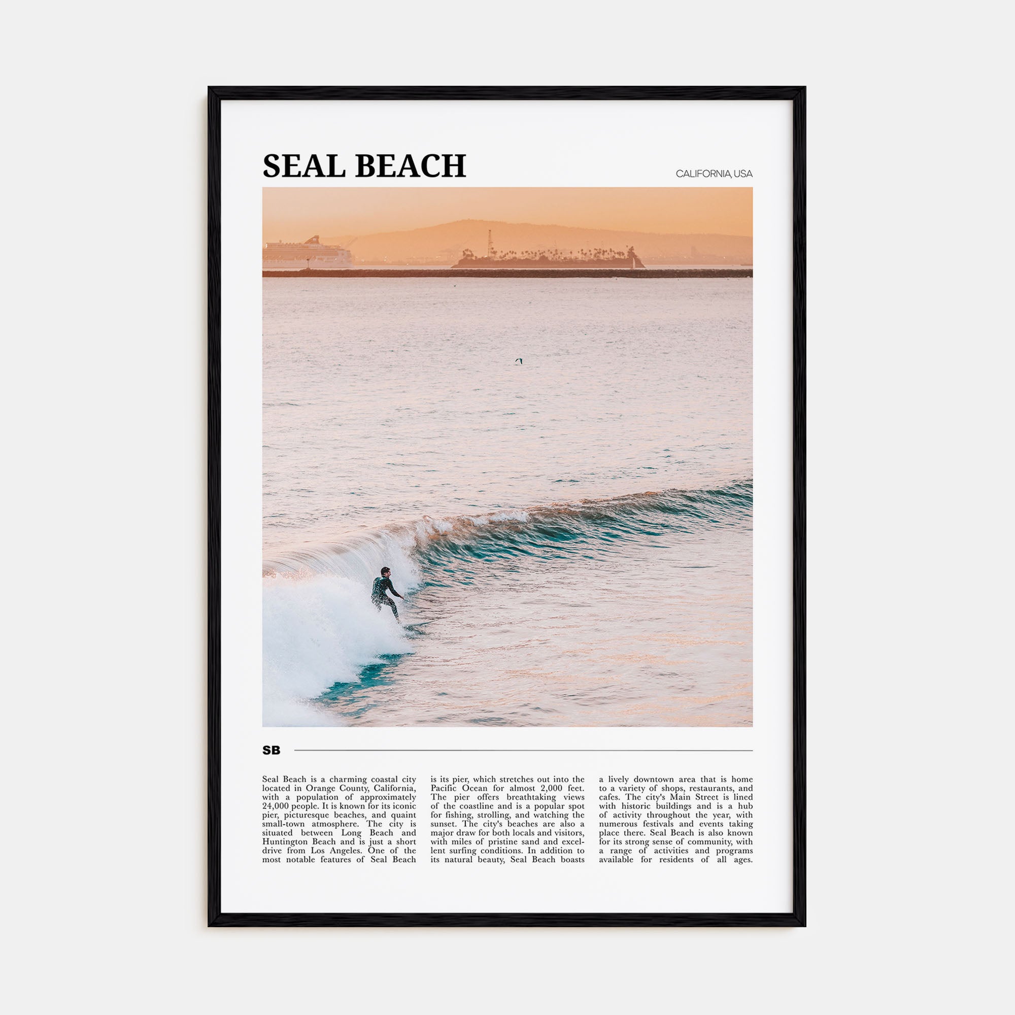 Seal Beach Travel Color No 1 Poster
