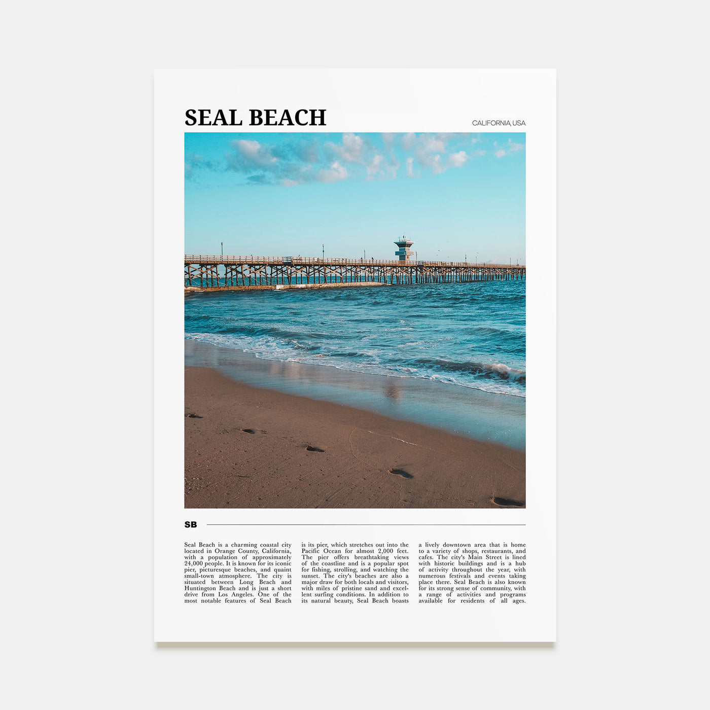 Seal Beach Travel Color No 2 Poster