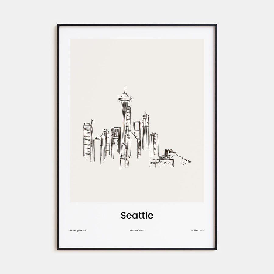 Seattle Drawn Poster