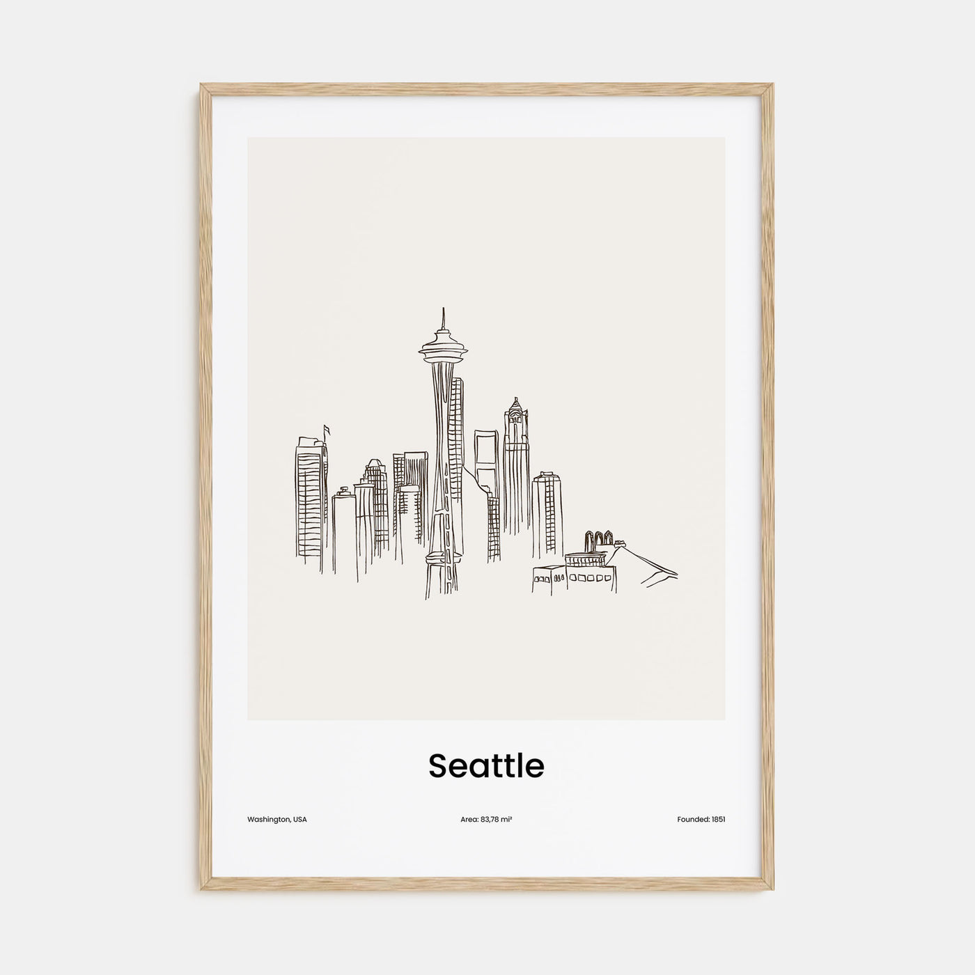 Seattle Drawn Poster