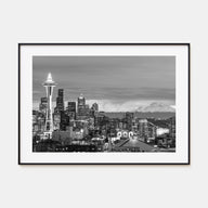 Seattle Landscape B&W Poster