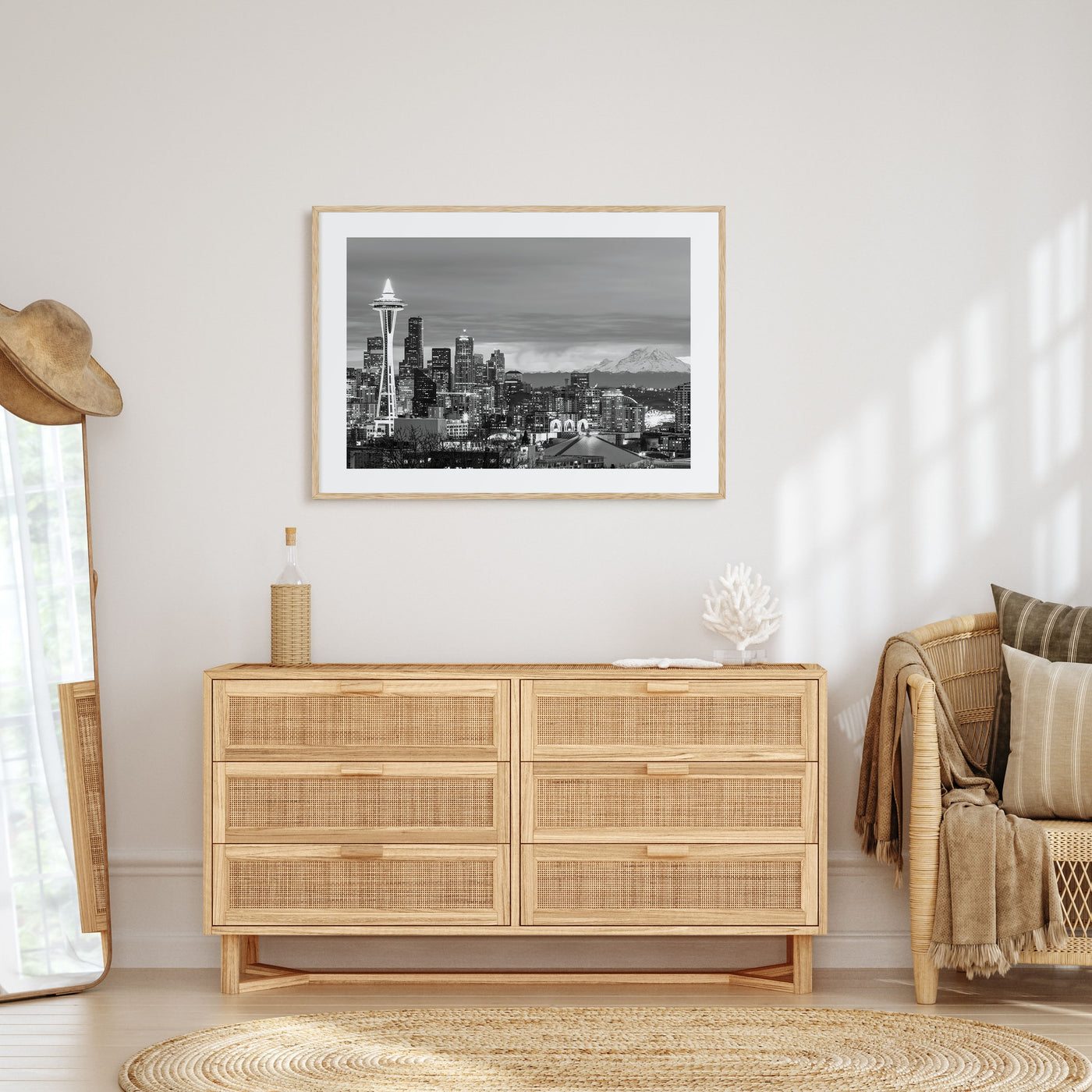 Seattle Landscape B&W Poster