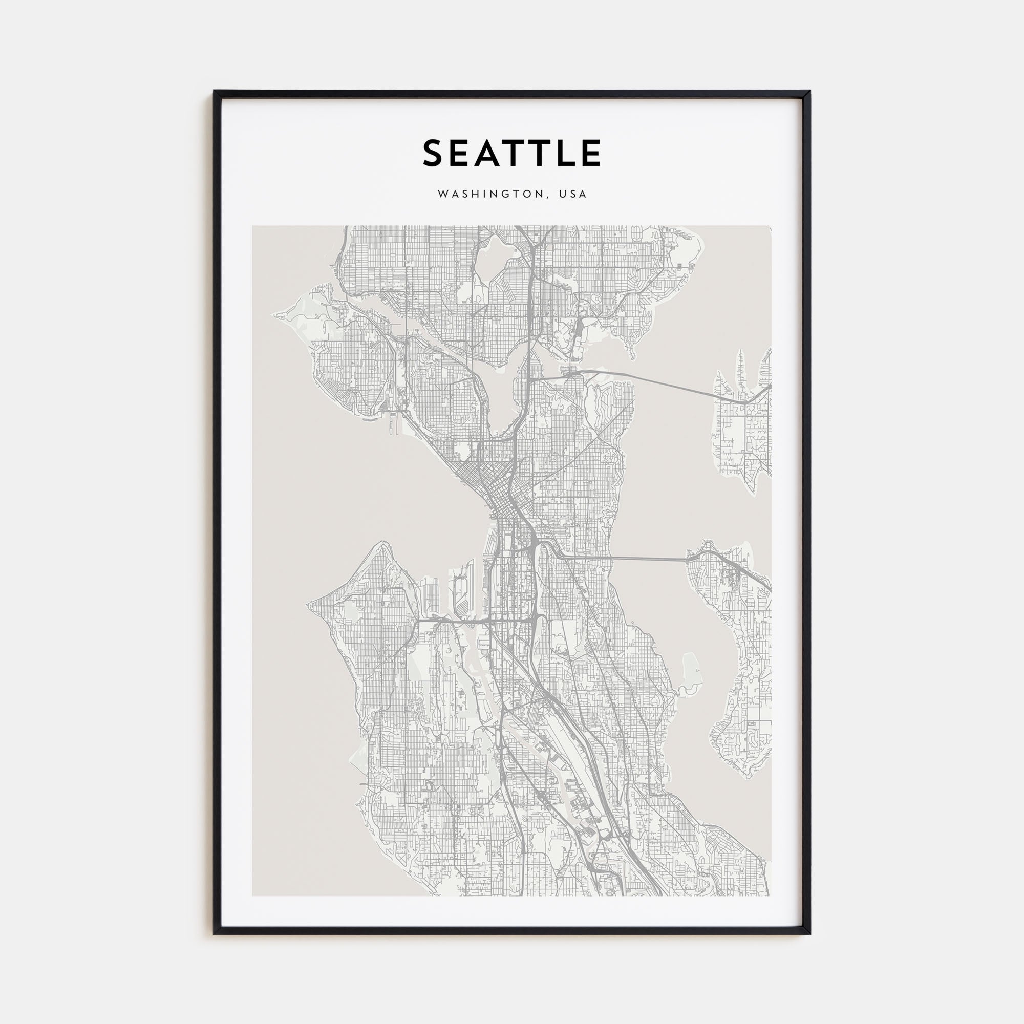 Seattle Map Portrait Poster