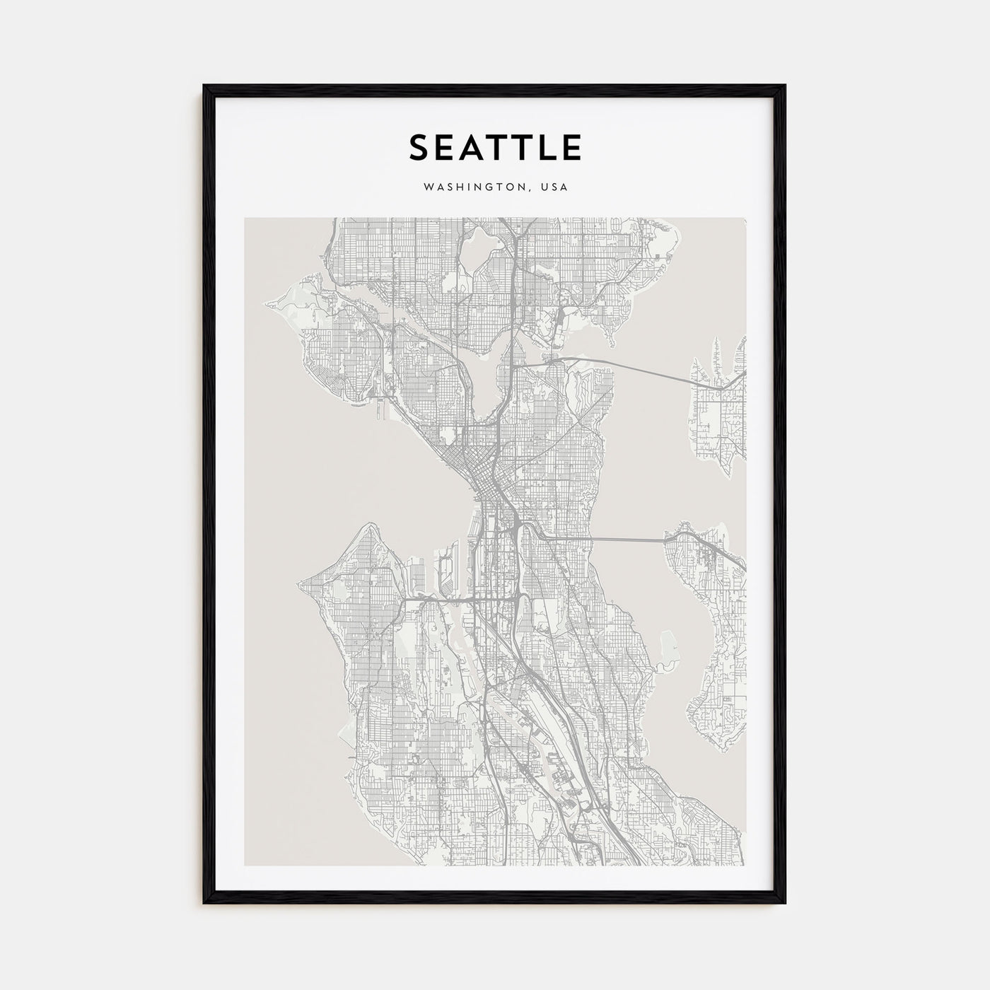 Seattle Map Portrait Poster