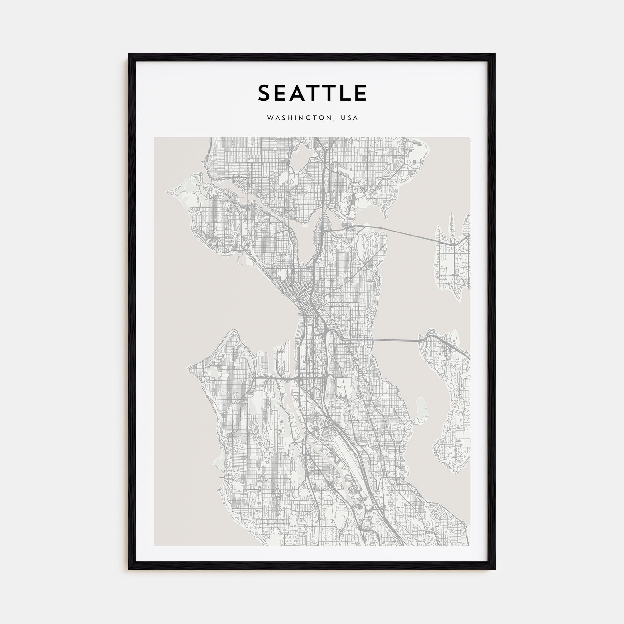 Seattle Map Portrait Poster